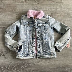 Levi Strauss Girls Fleece-lined Denim Jacket